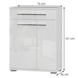 Obrazek Komoda 2d1s Piano Cpl21 Biały Połysk