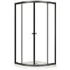 Obrazek Kabina prysznicowa półokrągła VIVALDI BLACK 90/90/185
