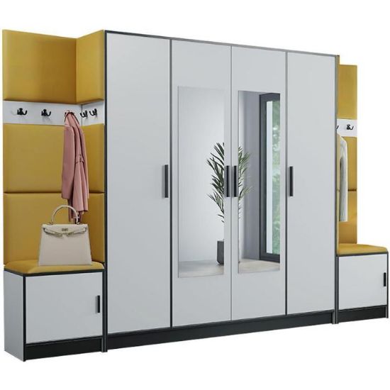 Obrazek Garderoba Roj 17 biała + Kronos 07 miodowa