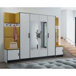 Obrazek Garderoba Roj 17 biała + Kronos 07 miodowa