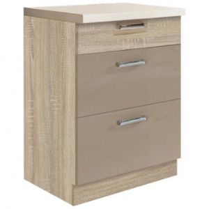 Obrazek Szafka Kuchenna Premio 10D sonoma/biały/cappuccino połysk