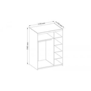 Obrazek Szafa Elena 133 cm biała