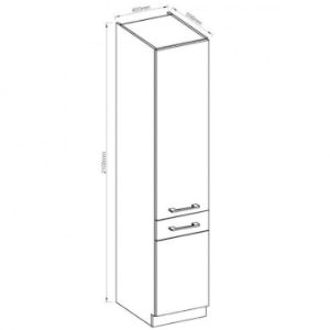 Obrazek Szafka kuchenna VIGO grafit mat 40DK-210 2F