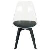 Obrazek Krzesło Camila Transparentne/Czarne Siedzisko/Czarne Nogi