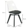 Obrazek Krzesło Camila Transparentne/Czarne Siedzisko/Czarne Nogi