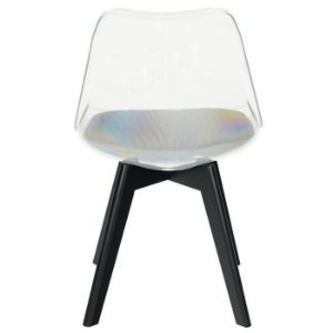 Obrazek Krzesło Camila Transparentne/Czarne Siedzisko/Czarne Nogi