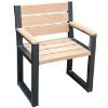 Obrazek Krzesło nowoczesne z podłokietnikami drewno naturalne