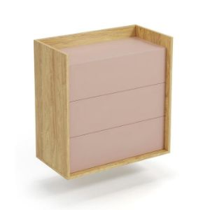 Obrazek Komoda Arka 3S hikora naturalna/antyczny róż