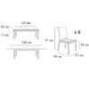 Obrazek Zestaw stół i krzesła Kair 1+6 ST22 140/80+40F d.rustikal W72 tap.A7