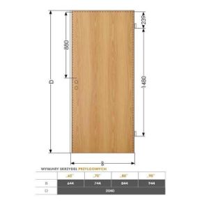 Obrazek Drzwi wewnętrzne Donato 4 80P antracyt klucz