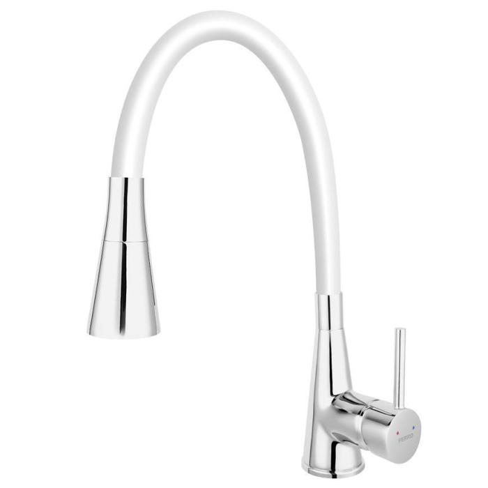 Bateria zlewozmywakowa elastyczna Zumba II biała