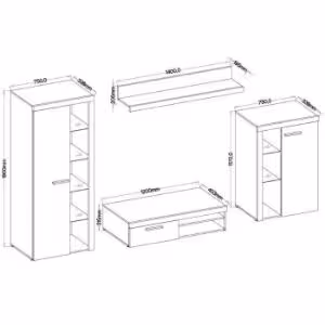 Obrazek Meblościanka Rumba biały