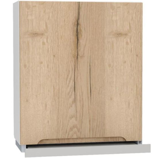 Obrazek Szafka Kuchenna Zoya W60/68 Slim Pl Z Okapem Srebrnym D