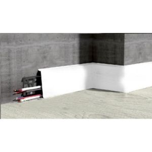 Obrazek Listwa przypodłogowa Hi-Line Prestige 89 Biała mat