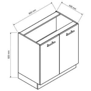 Obrazek Szafka Kuchenna Natalia D8O Szary Mat