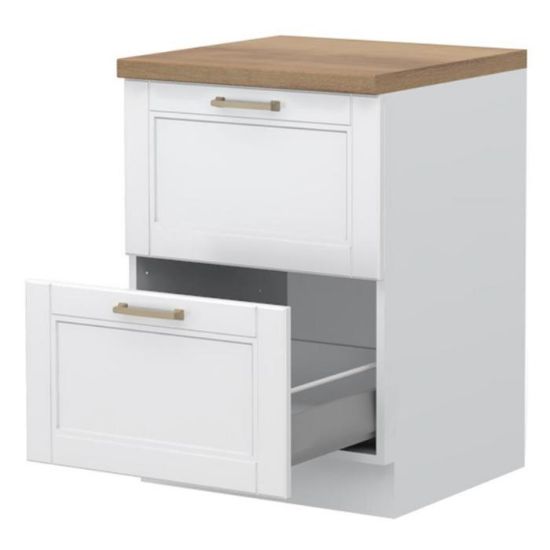 Obrazek Szafka Kuchenna Tara R-60-2mbox/4 2s White Mat