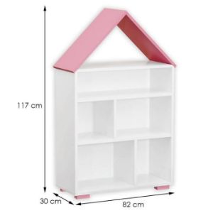 Obrazek Regał Bb01 Chatka Biały plus Różowy 