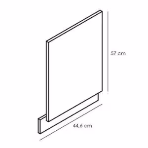 Obrazek Front zmywarki Denis 45po czarny mat 