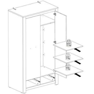 Obrazek Szafa ubraniowa Havanna HVNS823