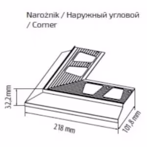 Obrazek Balkonowy profil okapowy narożnik grafit