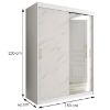 Obrazek Szafa Marmur T2 150 Biały/Marmur Biały