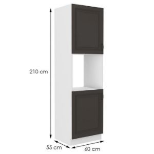 Obrazek Szafka kuchenna STILO grafit mat/biały 60dp-210 2f