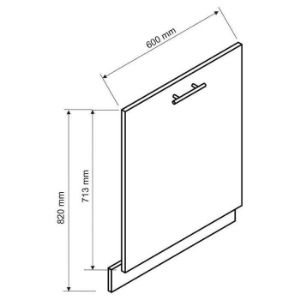 Obrazek Front zmywarki Max 60pz butelkowa zieleń