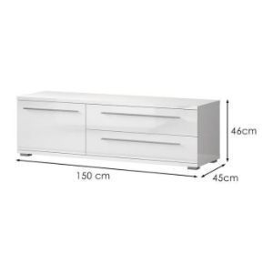 Obrazek Szafka RTV Piano TV150-1K2F/PN-70/KA/70 crystal white