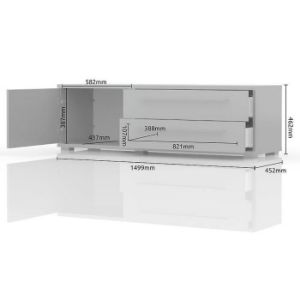 Obrazek Szafka RTV Piano TV150-1K2F/PN-70/KA/70 crystal white