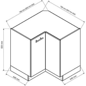 Obrazek Szafka kuchenna Denis drp pl dąb london/biały 