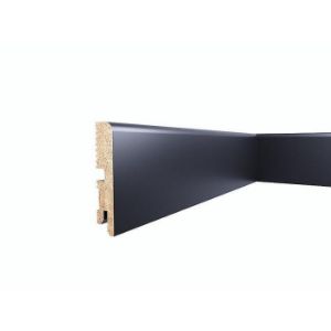 Obrazek Listwa przypodłogowa MDF Foge LB1 80 czarny półmat