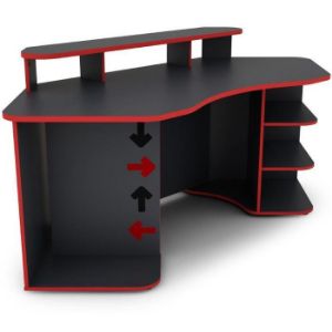 Obrazek Biurko Matrix 2 grafit/czerwony 