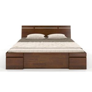 Obrazek Łóżko sosnowe Skandica Sparta maxi+sz 140X200 orzech 
