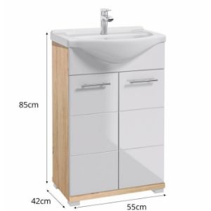 Obrazek Szafka Bari podumywalkowa D55 2D0S dąb sonoma 