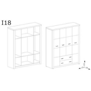 Obrazek Szafa Indianapolis I18 4D jesion ciemny