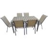 Obrazek Komplet stół Polywood + 6 krzeseł taupe