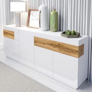 Obrazek Komoda Silke 25 dąb wotan/biały połysk