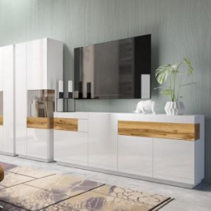 Obrazek Komoda Silke 25 dąb wotan/biały połysk