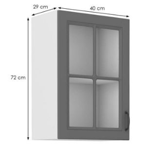 Obrazek Szafka kuchenna Stilo dustgrey/biały 40gs/72 1f