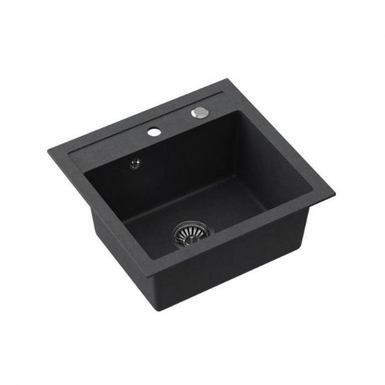 Obrazek Zlew Johnny 110 Steingran czarny 50x47x18.5 i syfon