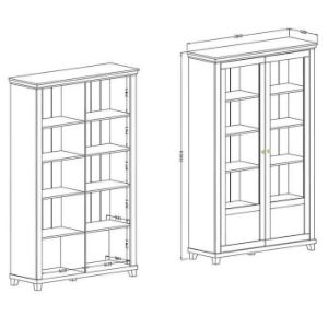 Obrazek Witryna 1D P Evora 06 Dąb Lefkas/ZielonyaWitryna 2D Evora 13 Dąb Lefkas/Zielony