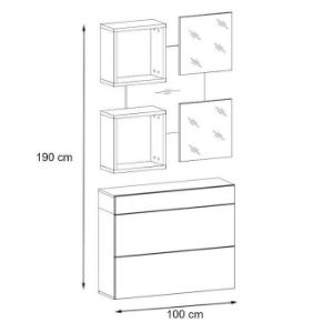 Obrazek Garderoba Easy V wotan/biały