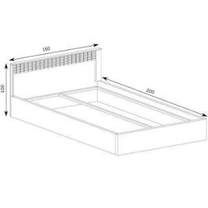 Obrazek Łóżko Natural N-17 160 plus podnośnik bez materaca kratka RI