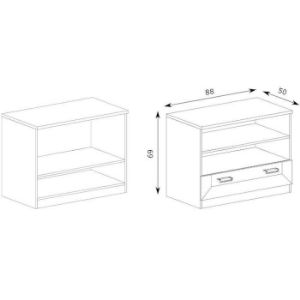 Obrazek Szafka RTV mała T24 Sys Tadeusz dąb lefkas
