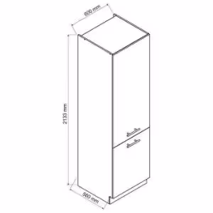 Obrazek Szafka Kuchenna Irma D60sł 2133 Pl 2fr Jasny Szary Mat