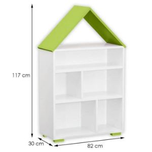 Obrazek Regał Bb01 Chatka Biały plus Zielony 