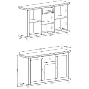 Obrazek Komoda 3D 1S Evora 47 Dąb Lefkas/Zielony