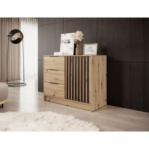 Obrazek Komoda Nelly 1d dąb artisan/czarny
