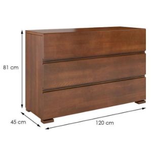 Obrazek  Komoda Drewniana Bukowa 3s Skandica Vestre Orzech 