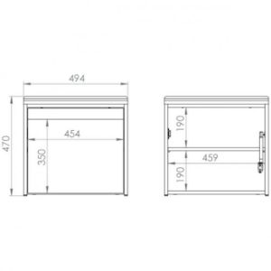 Obrazek Szafka na buty siedzisko 47X50 HYGA01 sosna śnieżna